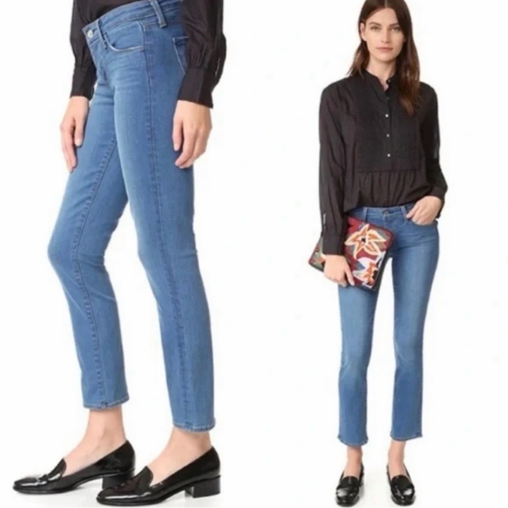 L'AGENCE NWT Coco Mid Rise Straight Slim Ankle Stretch 23/24 Casual Quiet Lux